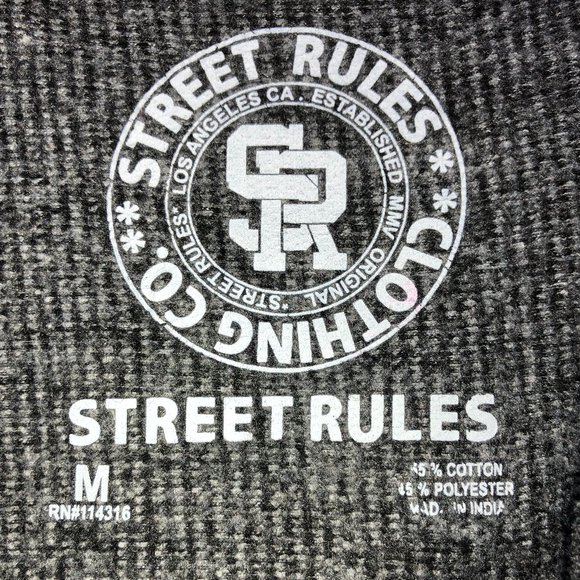 Roomy Letterman Stripe Hoodie (Gray/Blue) - Picture 5 of 5